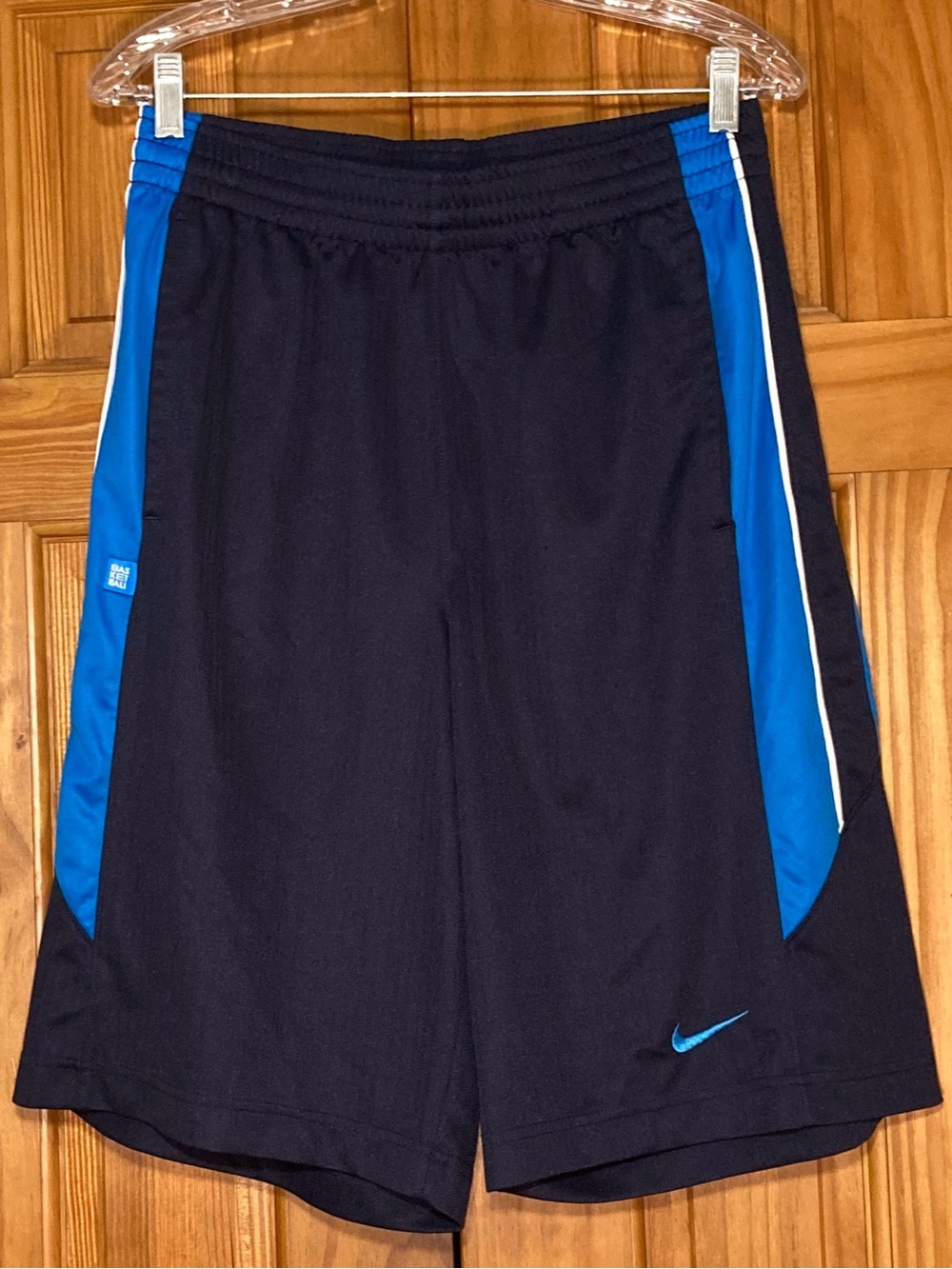 EUC Nike Basketball Athletic Shorts Long Blue Men's M Medium